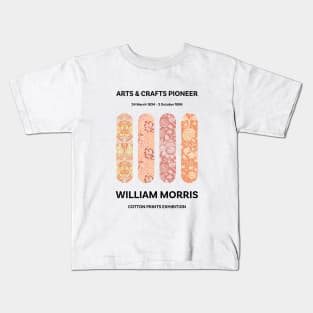 William Morris Textile Pattern, Cotton Prints Exhibition, Arts And Crafts Pioneer Kids T-Shirt